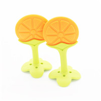 橘子牙膠,水果咬牙膠,硅膠磨牙棒定制！